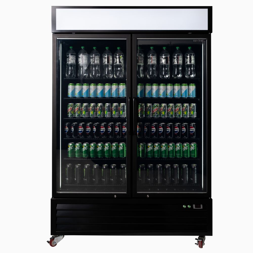 Bromic 1266L 2 Door Upright Glass Display Fridge UC1250GDL-NR