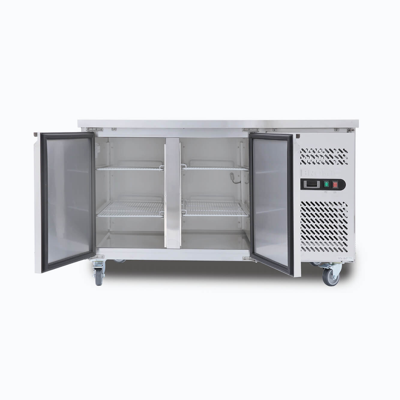 Bromic 2 Door Under Bench Freezer UBF1360SD-NR doors open