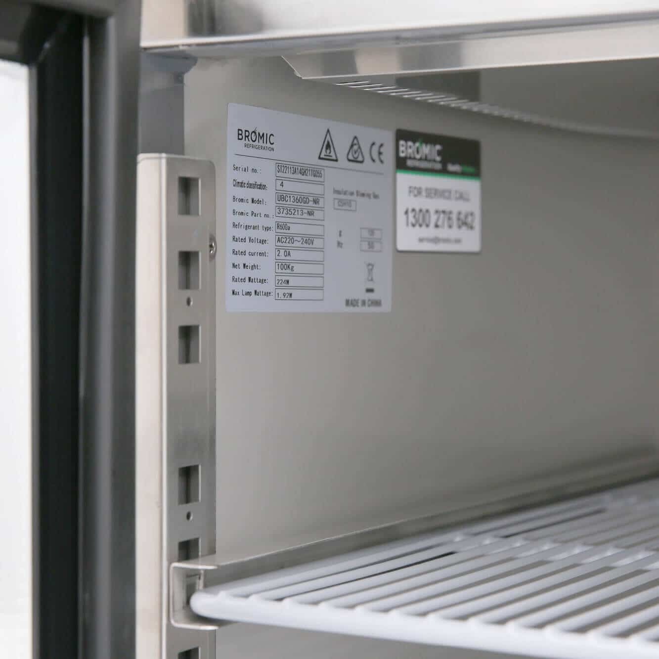 Bromic Under Bench Freezer shelf rail