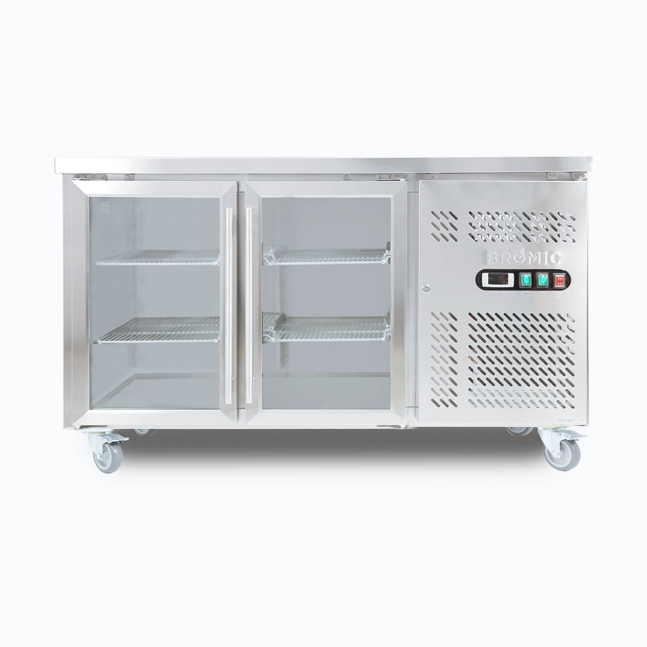 Bromic 282L 2 Door Under Bench Glass Display Fridge UBC1360GD-NR