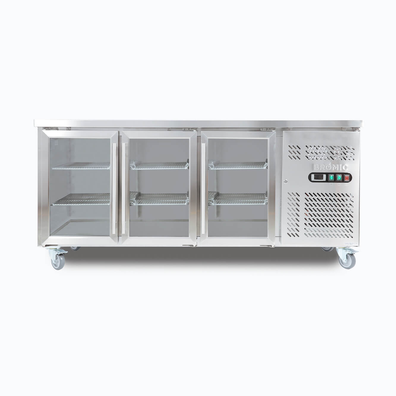 Bromic 417L 3 Door Under Bench Glass Display Fridge UBC1795GD-NR