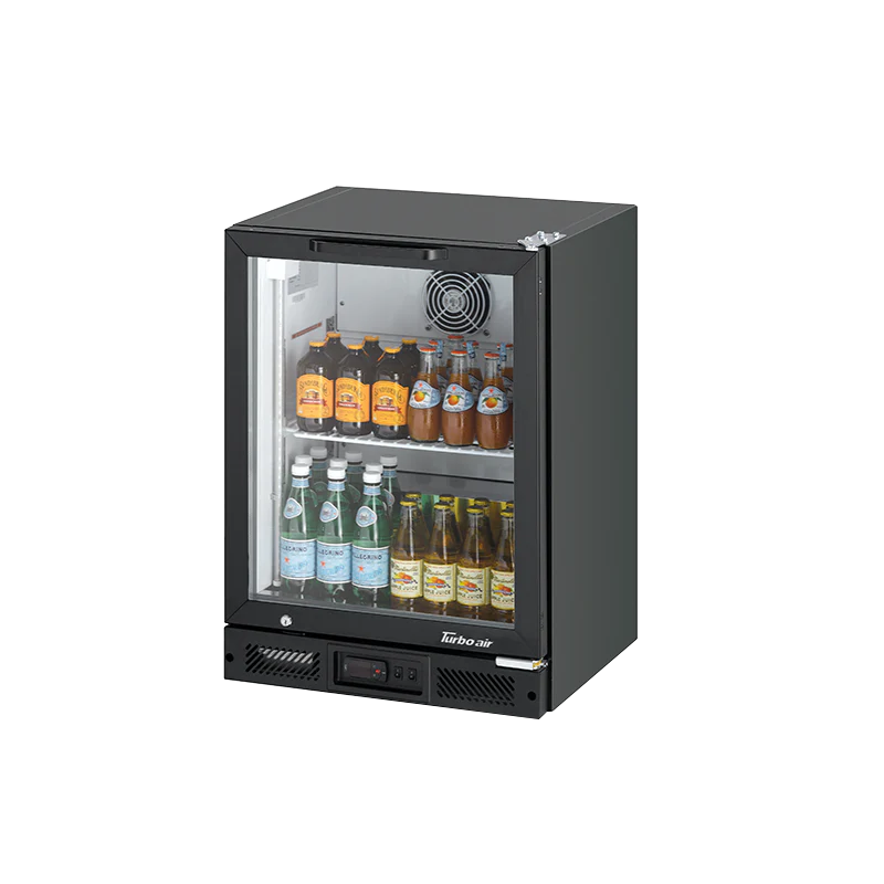 Turbo Air 100L 1 Door Glass Door Back Bar Fridge TB6-8H-SWBBB-N