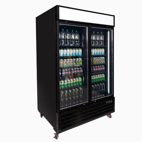 Bromic 1266L 2 Door Upright Glass Display Fridge UC1250GDL-NR