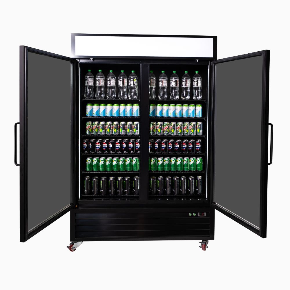 Bromic 1266L 2 Door Upright Glass Display Fridge UC1250GDL-NR