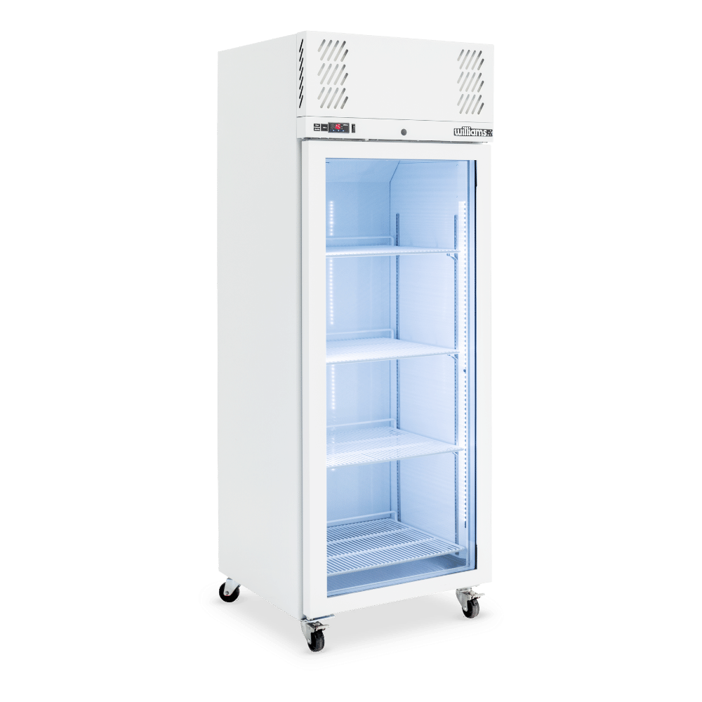 Williams Pearl 520L 1 Door Upright Glass Display Refrigerator HP1GWHC
