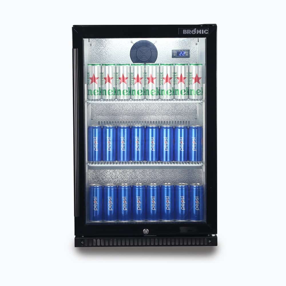 Bromic 118L 1 Door Glass Door Back Bar Fridge BB0120GD-NR