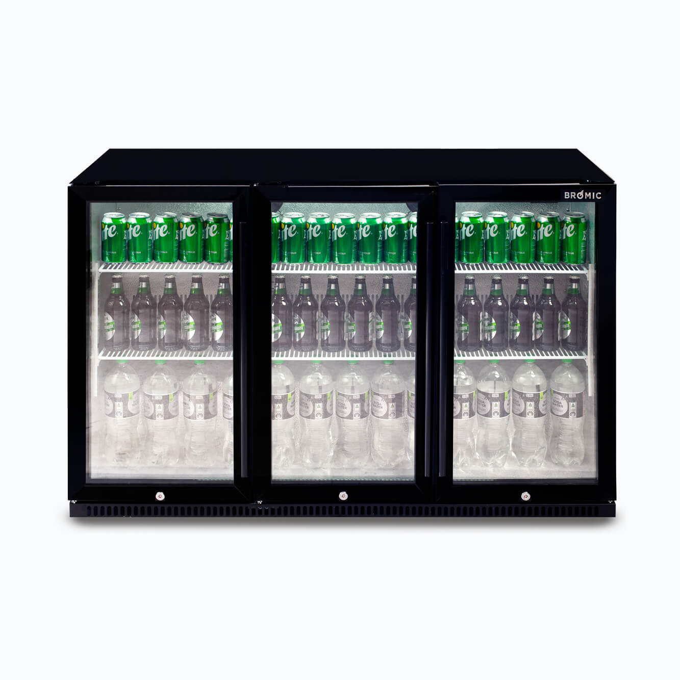 Bromic 307L 3 Door Glass Door Back Bar Fridge BB0330GD-NR