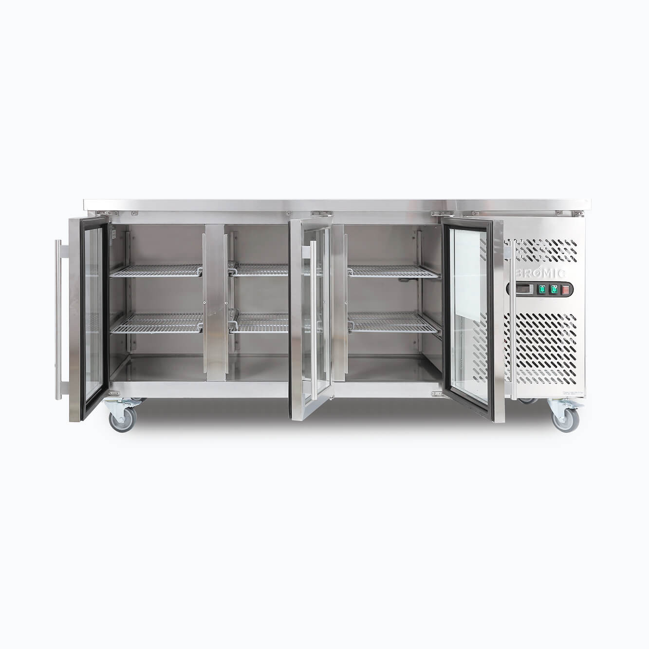 Bromic 417L 3 Door Under Bench Glass Display Fridge UBC1795GD-NR